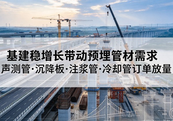 东河基建稳增长带动预埋监测管材需求，声测管、沉降板、注浆管订单持续放量
